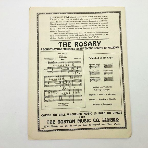 Vintage 1922 THE HOLY HOUR FAITH SHEET MUSIC INSPIRATIONAL 6 pages - Picture 2 of 5